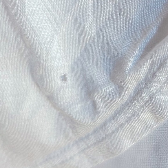 Kenneth Cole White Sheer Insert Drape Back Tank Size Large GUC - Picture 6 of 6